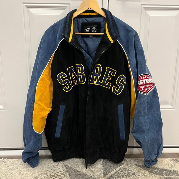 Buffalo Sabres Vintage Suede Jacket Rare Mint Condition Official NHL Licensed - Picture 3 of 9